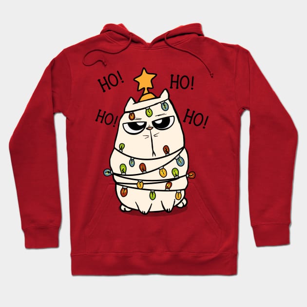 Grumpy christmas Cat Hoodie by TSHIRT PLACE